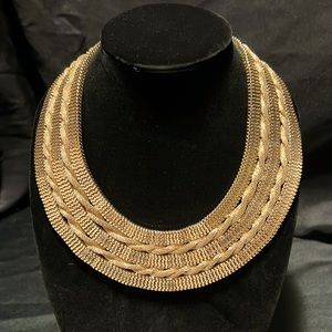 Collectible Egyptian style gold-tone metal necklace